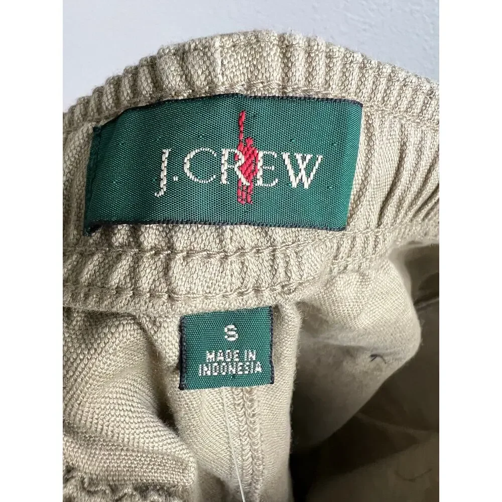 New J.Crew Pier Khaki Linen Blend Pants Men's Small Coastal Preppy Old Money